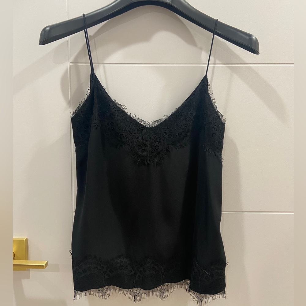 Rag & Bone black silk camisole tank top
